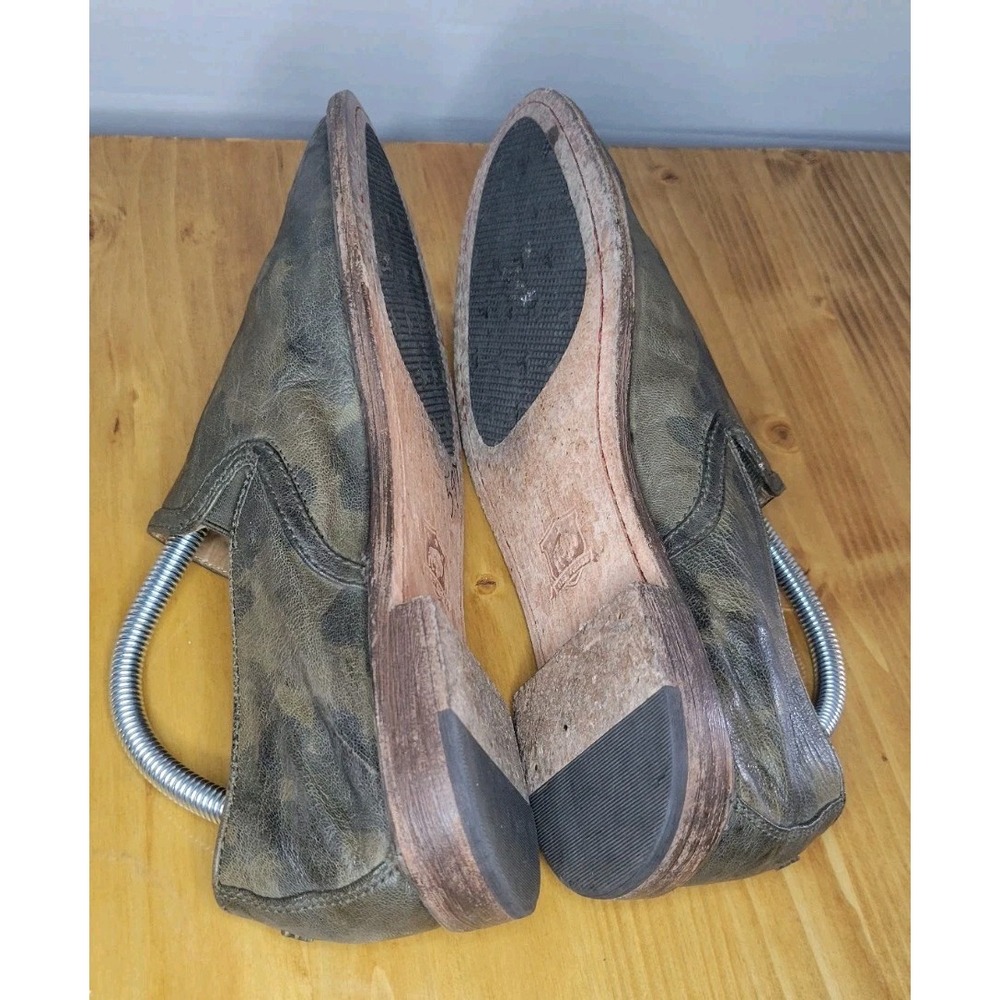 Trask Brown Camouflage Leather Slip-On Flats - Picture 5 of 9